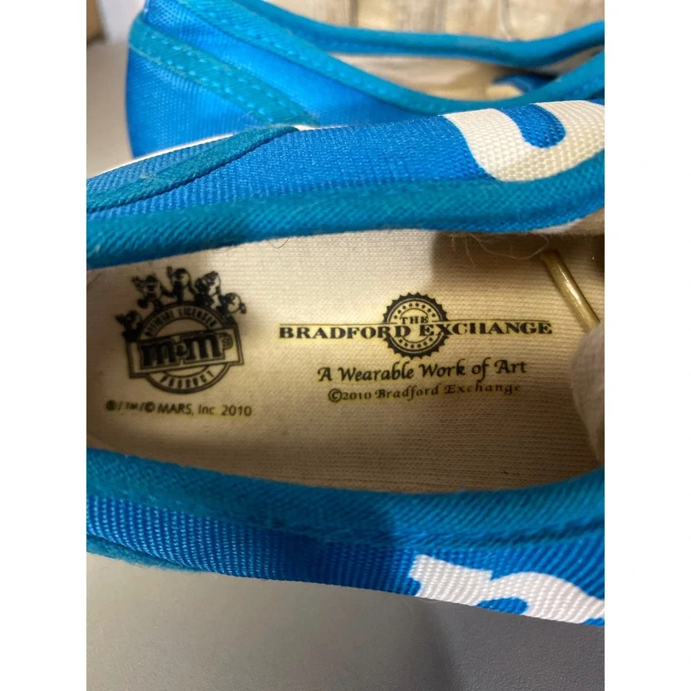M&Ms Blue Cartoon Face Sneakers Womens Size 5.0 US‎ 3.5 UK Bradford Exchange